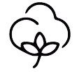 White icon of a cloud with a leaf inside 